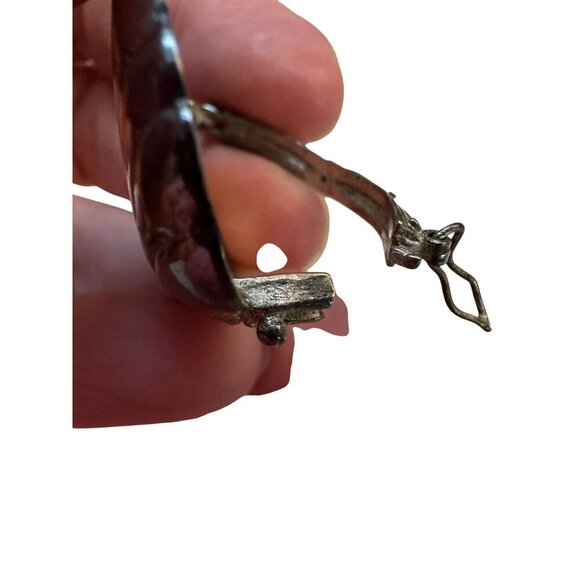 Vintage Silver Shell Vinaigrette Patch Box Ornate Etched Handle Perfume Case - Picture 5 of 12